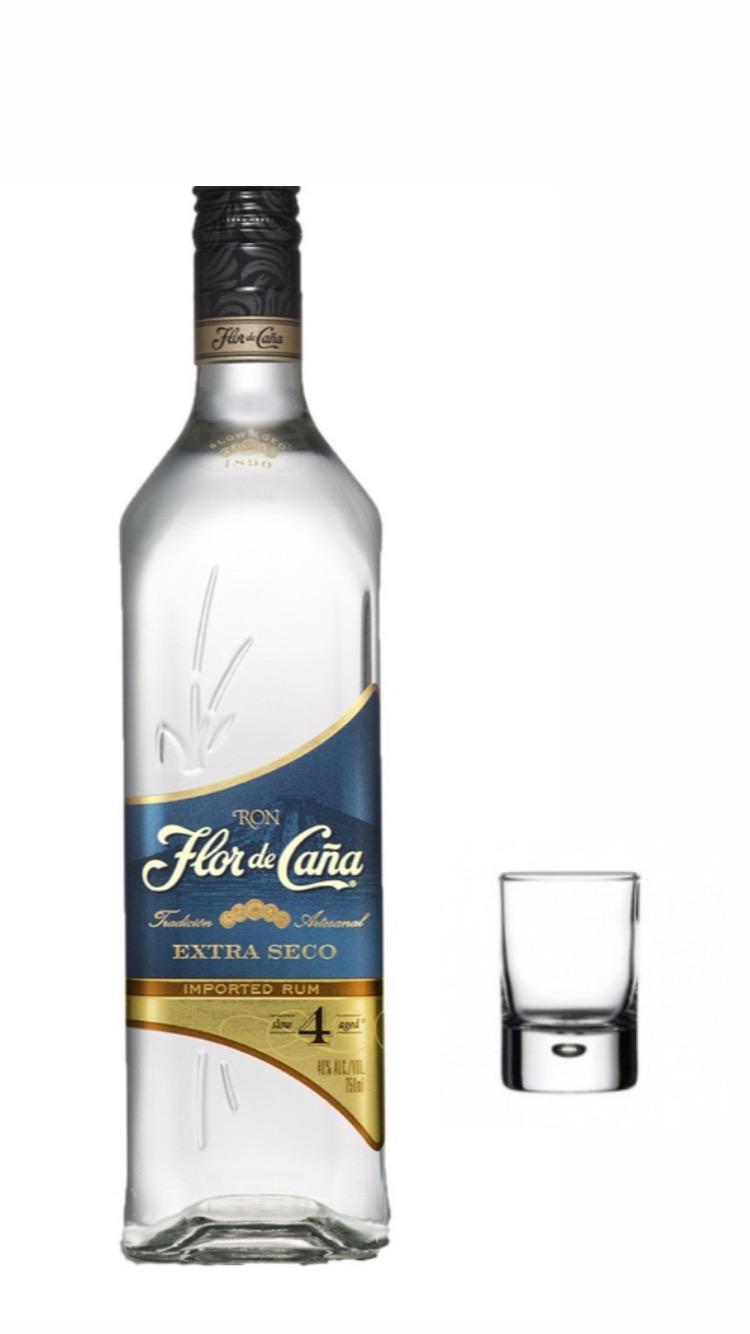 Flor de ca&ntilde;a extra seco 4 a&ntilde;os 1 onza shot - Imagen principal