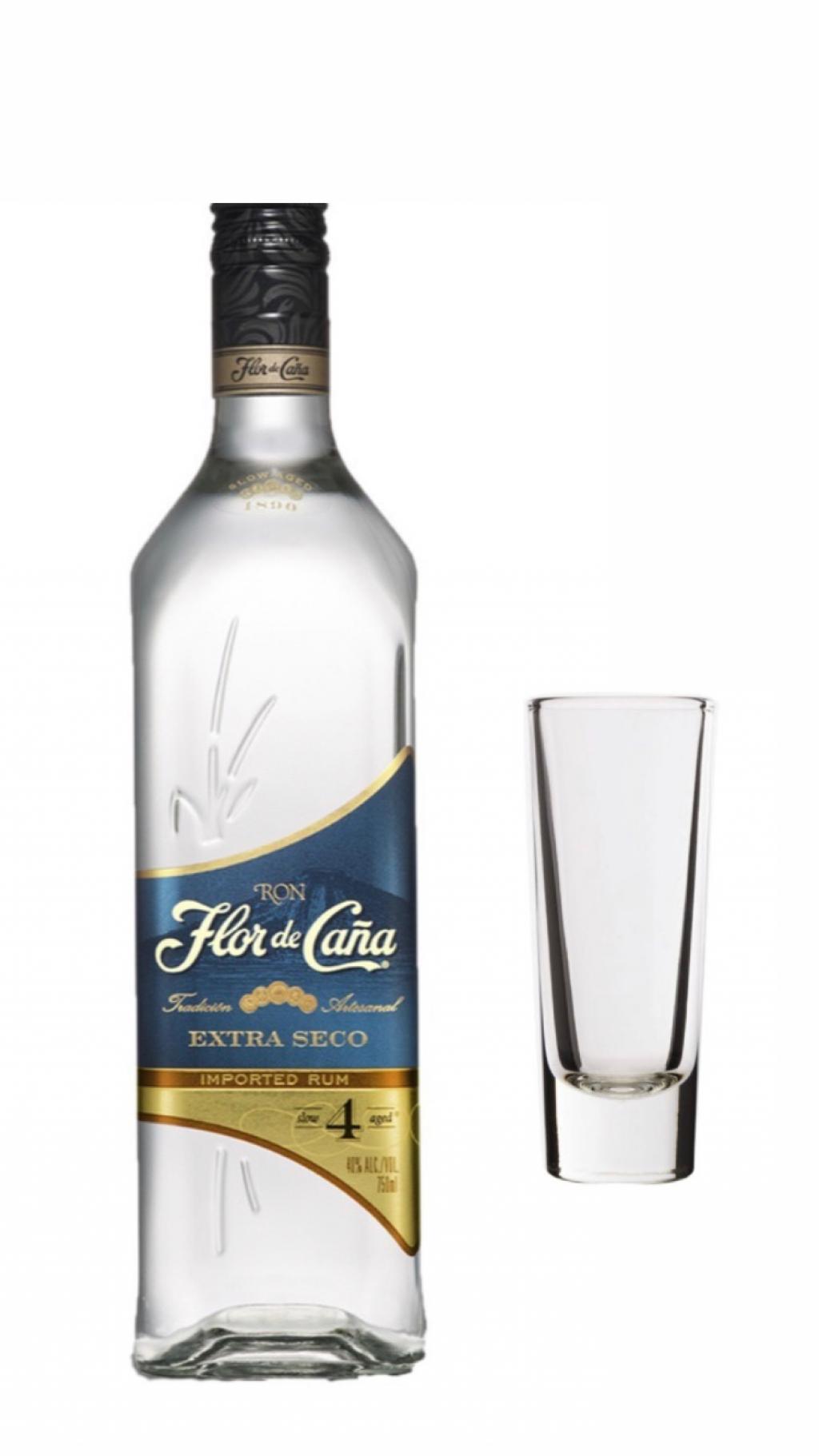 Flor de ca&ntilde;a extra seco 4 a&ntilde;os 2 onza shot - Imagen principal